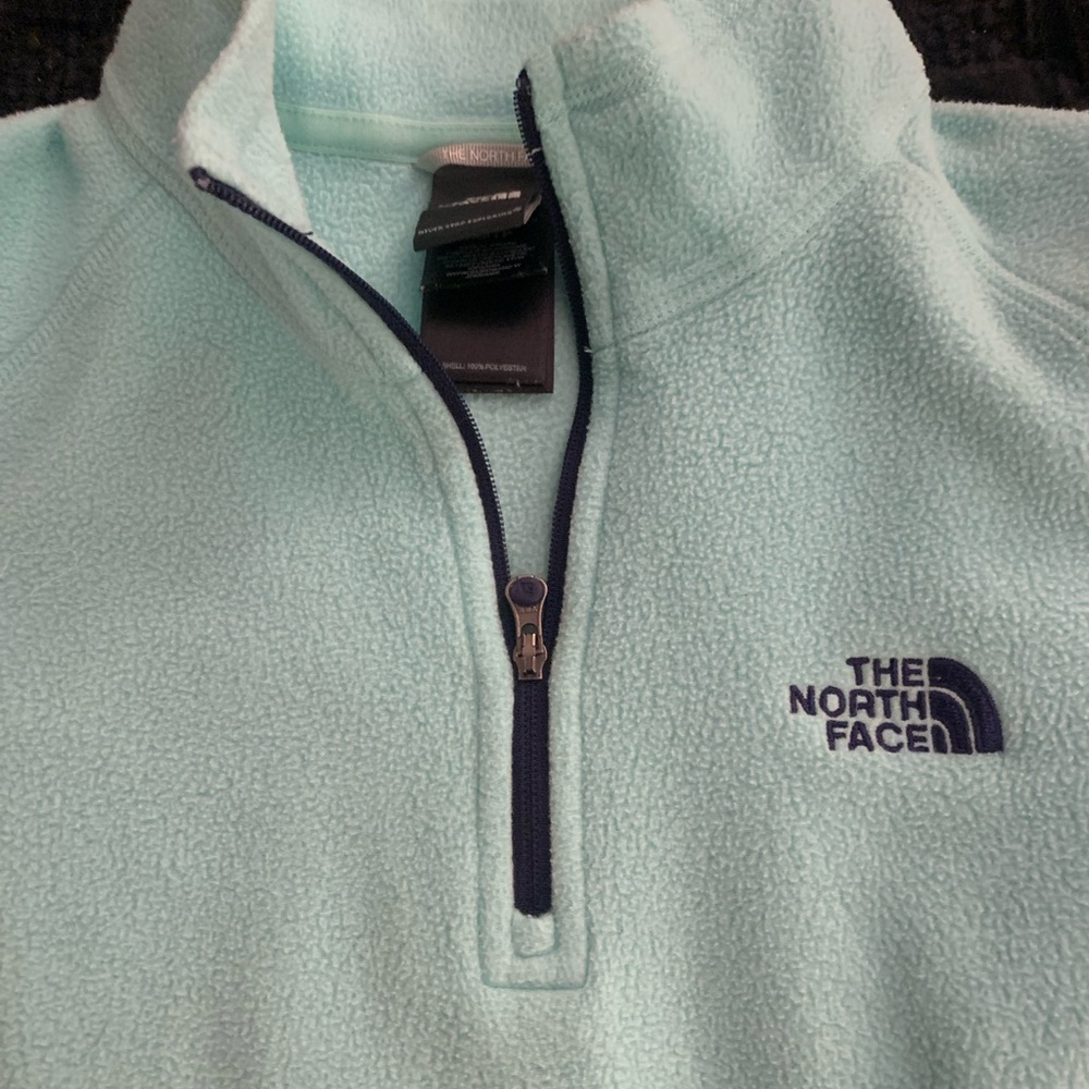 The North Face Women’s 1/4 Zip Fleece Crewneck Jacket XS -light turqiose